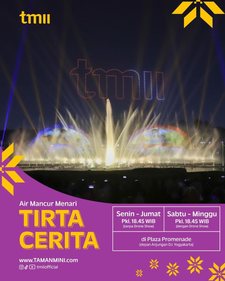 Mengintip Air Mancur Tirta Cerita, Pertunjukkan Musikal Masa Kini - tmii